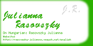 julianna rasovszky business card